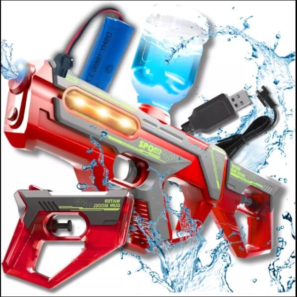 KZ1146 Vodní elektrická pistole - Water gun sport 2v1 Červená