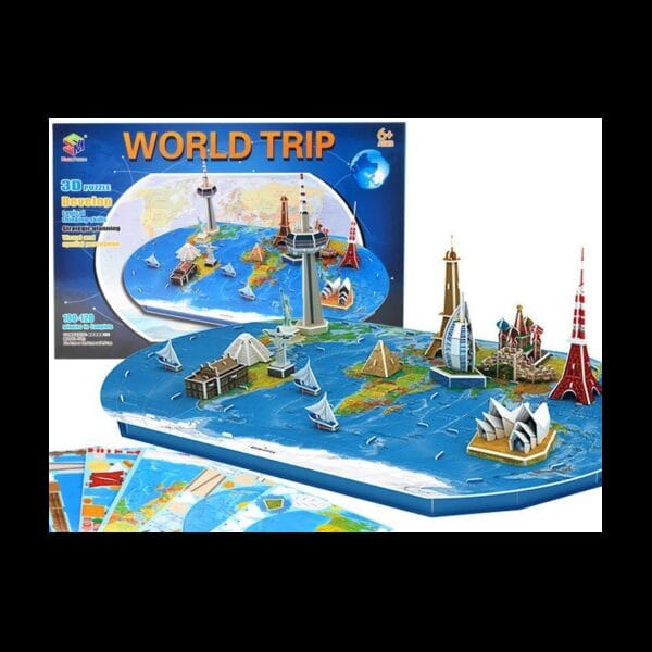 ZA1581 DR 3D puzzle - World trip - 136 prvků